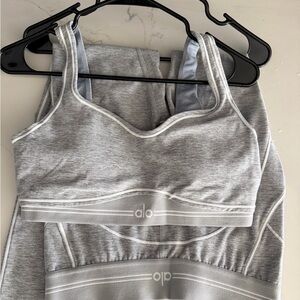 ALO Yoga Sports Bra (Medium) and Leggings (Small) Set